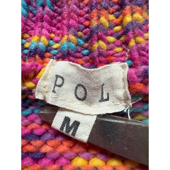 POL Size M Multicolor Pink Rainbow Colorful Confetti Boxy Oversized Sweater - Picture 10 of 16